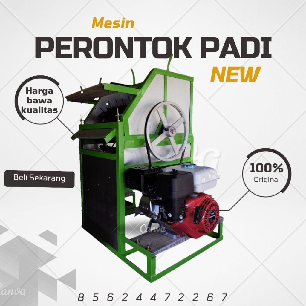Teknologi untuk memanen padi || Mesin perontok padi / mesin herek padi || BATANG PANJANG || FANGIL B