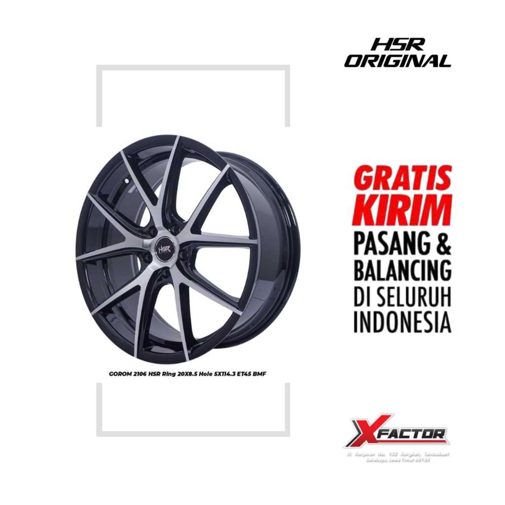 VELG MOBIL HSR R20 HSR GOROM R20X8.5 H5X114,3 ET45 BMF