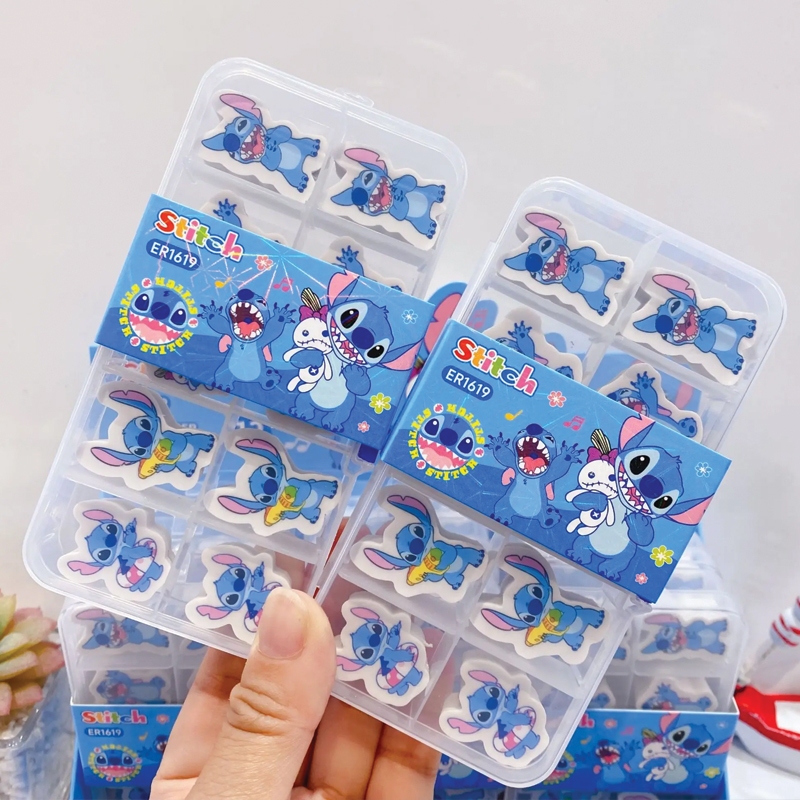 

TAO Penghapus Tutup Pensil motif Stitch 1 set dengan kotak