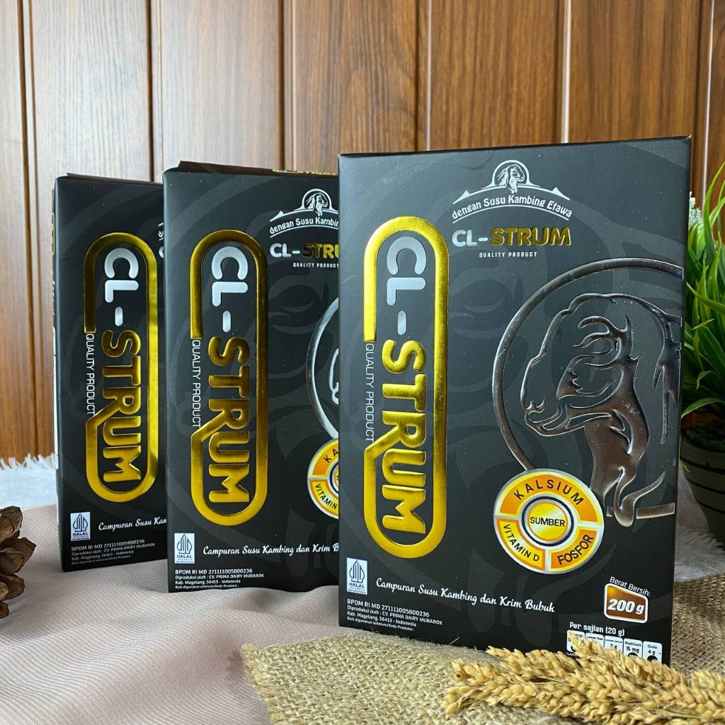 

Susu Kambing Etawa CL-STRUM Colostrum Bubuk 200g Tinggi Kalsium Vitamin D Fosfor Penguat Tulang Gigi