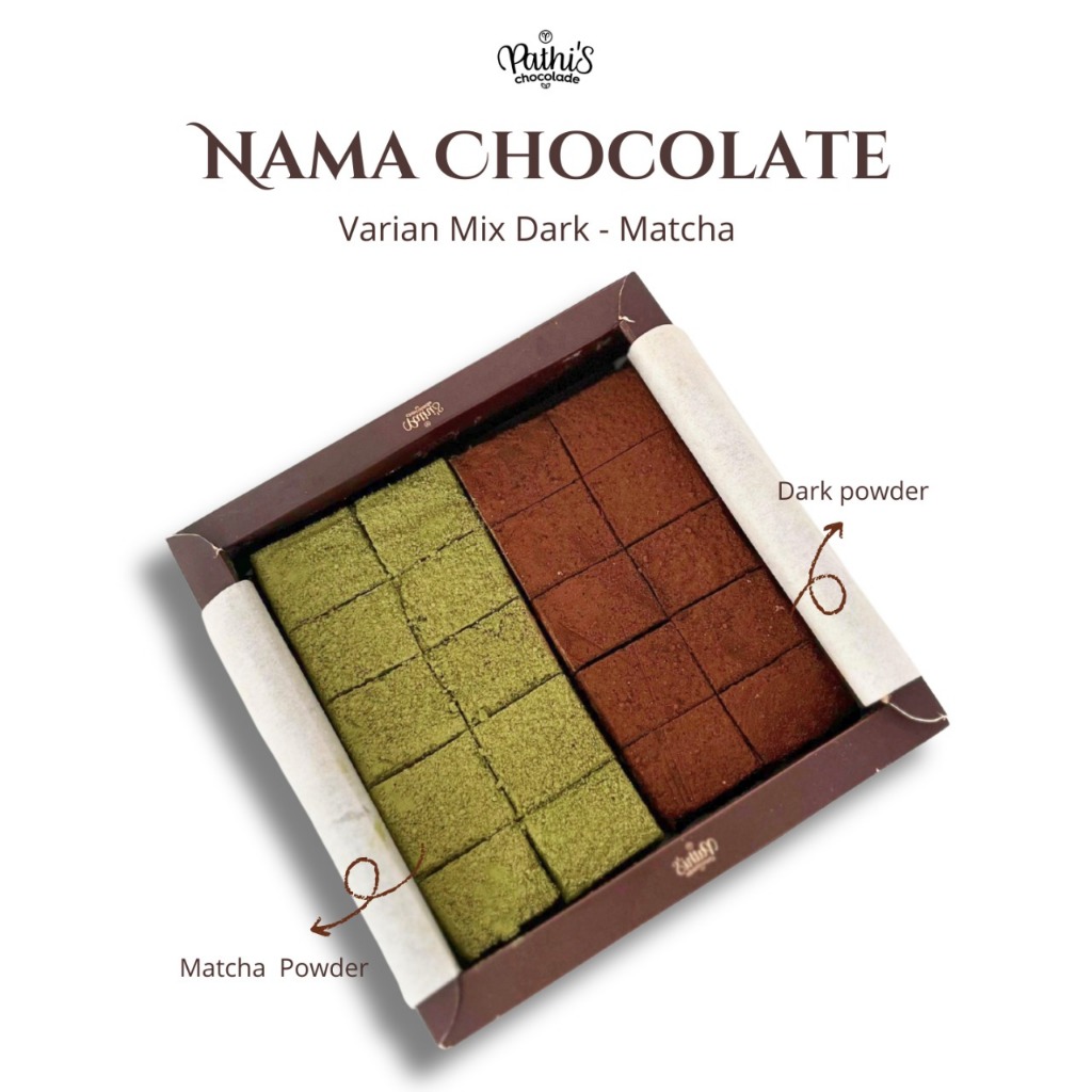 

Pathis Nama Chocolate - Mix Dark Matcha - Cemilan Viral Ala Jepang Bali Cokelat Lumer Hampers Kado