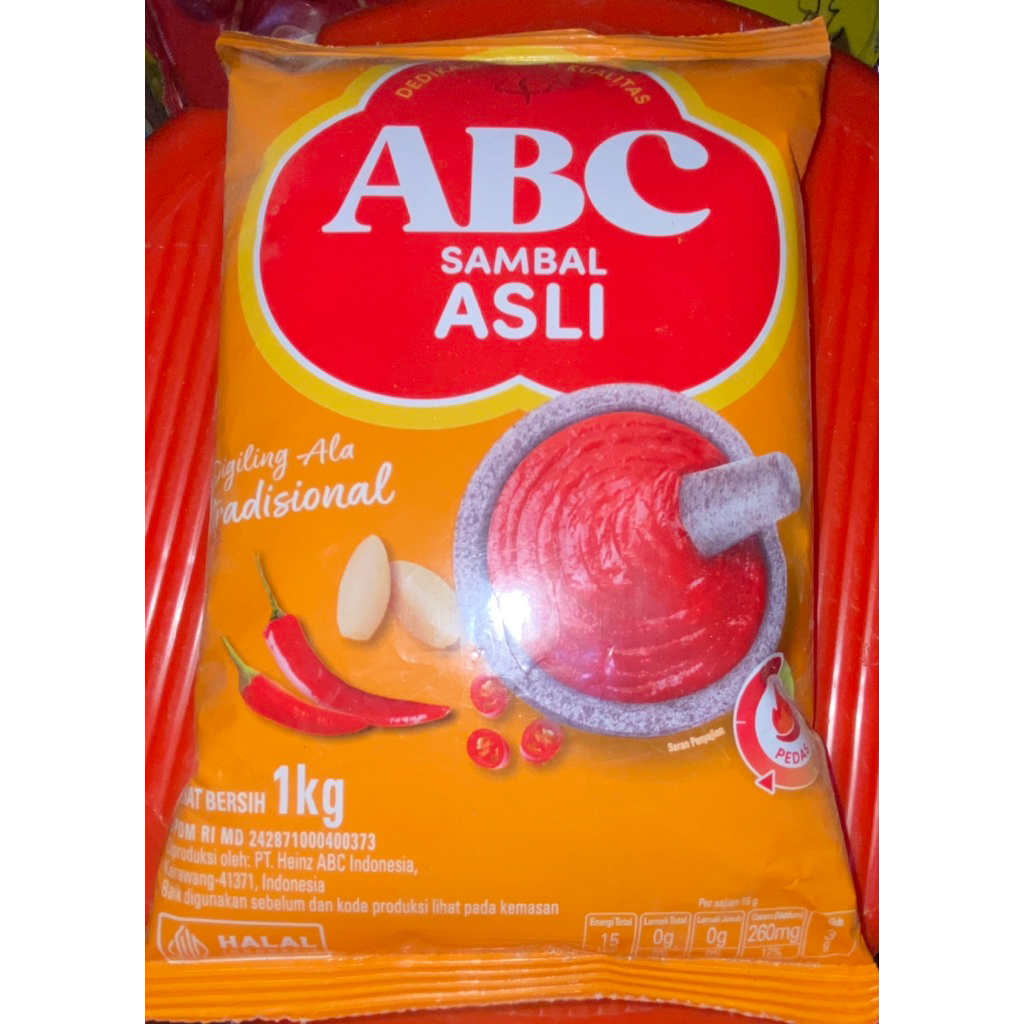

Abc Sambal Asli 1kg