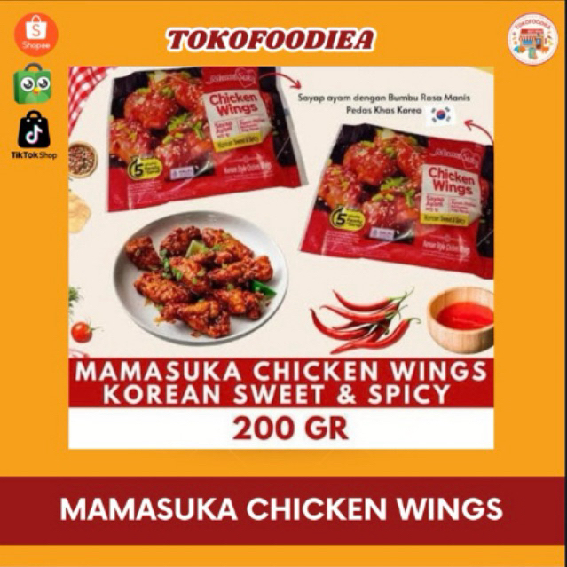 

Mamasuka ChickenWings 200gr Korean Sweet and Spicy | Tokofoodiea