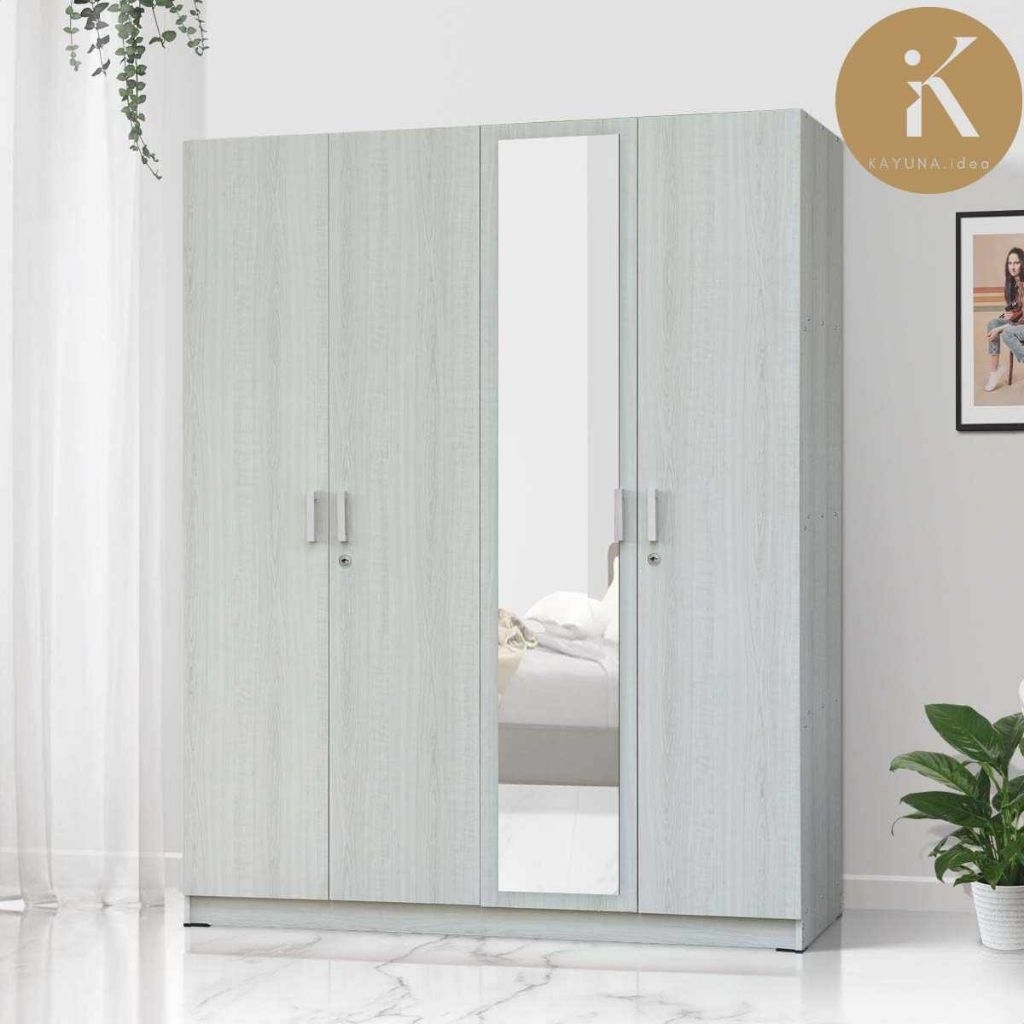 Lemari Madison Cermin 4 Pintu Multiplek/Lemari Pakaian 4 Pintu/Lemari Multiplek/Lemari/Lemari Baju/L