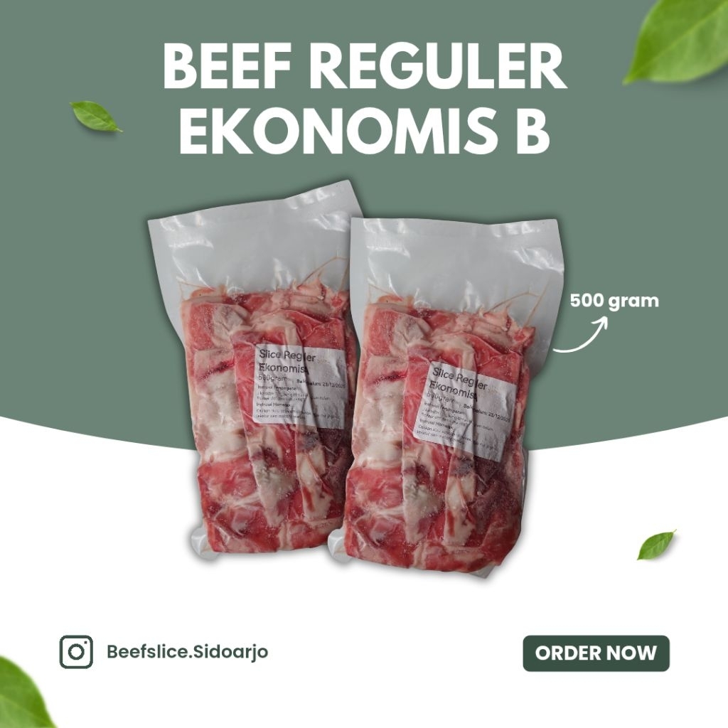 

READY Beef Slice Reguler Ekonomis B 500 Gram