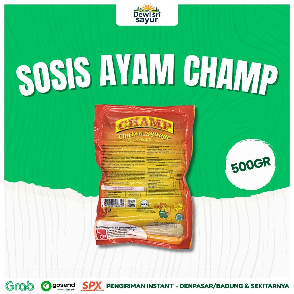 

Sosis Ayam Champ 500gr – Dewi Sri Sayur