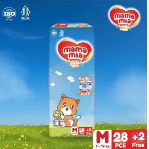 MAMAMIA BABY PANTS-CELANA POPOK SIZE M 28+2