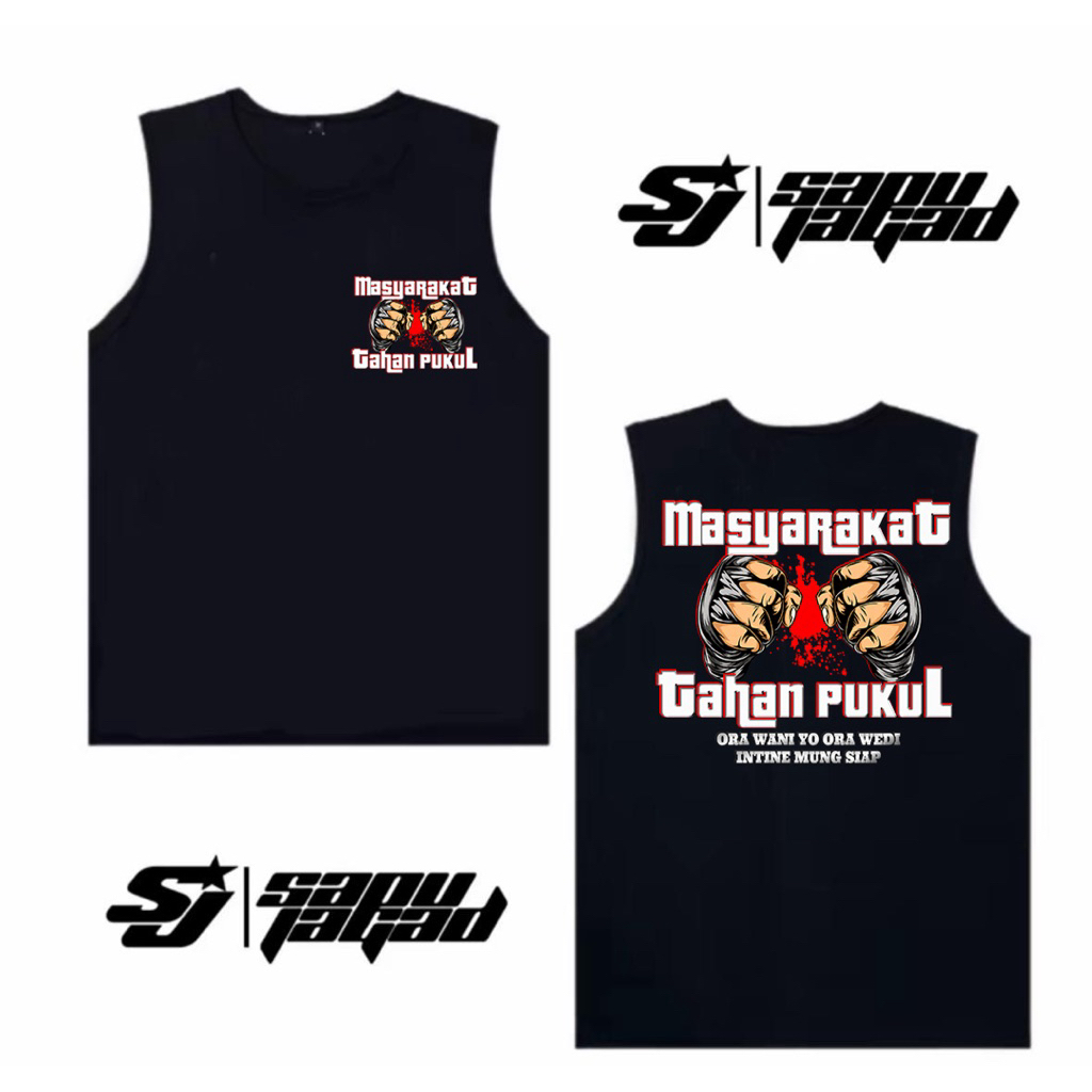 Singlet Masyarakat Tahan Pukul Ora Wani Yo Ora Wedi Free Stiker