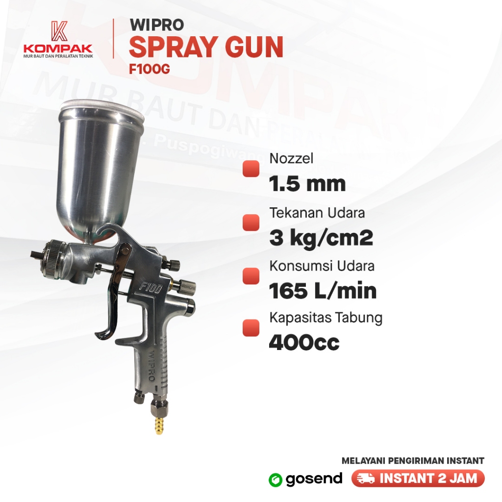 Spray Gun F 100 Wipro Spray Gun Tabung Atas Wipro F100G Spraygun