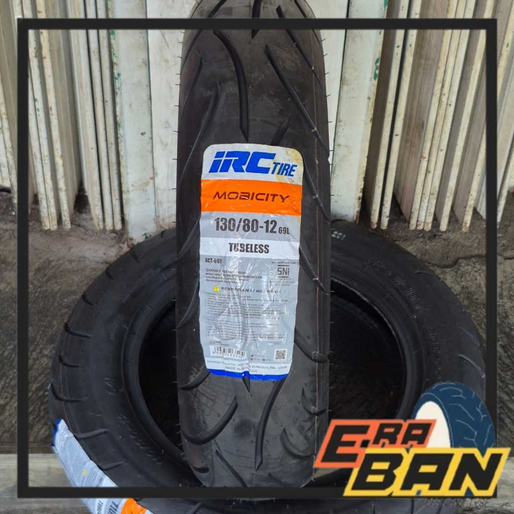 BAN LUAR IRC SCT 001 130 80 RING 12 TUBELESS STYLO