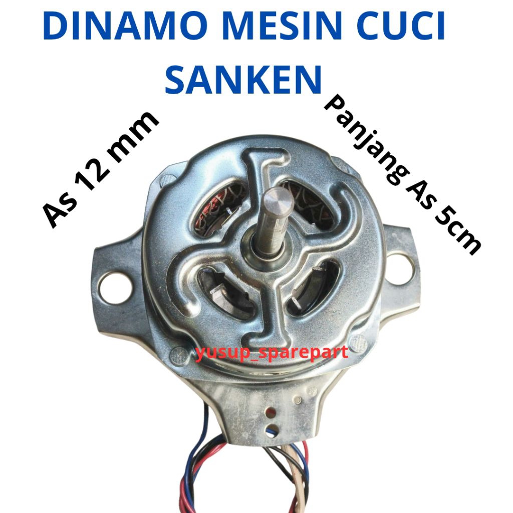 MOTOR DINAMO MESIN CUCI SANKEN AS 12 MM