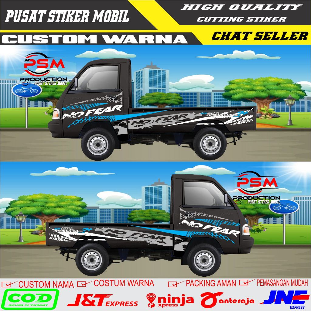 2pcs kanan kiri Stiker mobil pick up stiker mobil pick up futura tss cutting sticker mobil futura