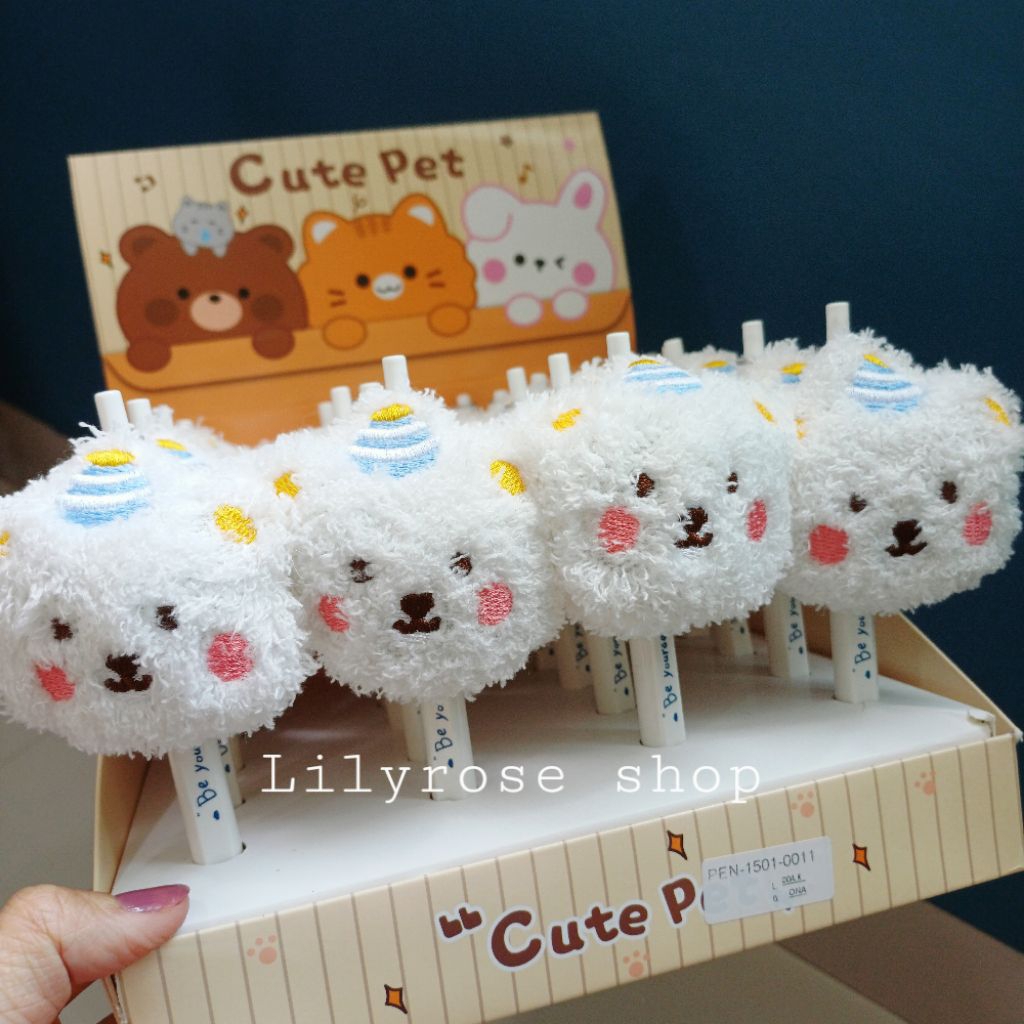 

Pulpen boneka BEAR beruang putih 0011