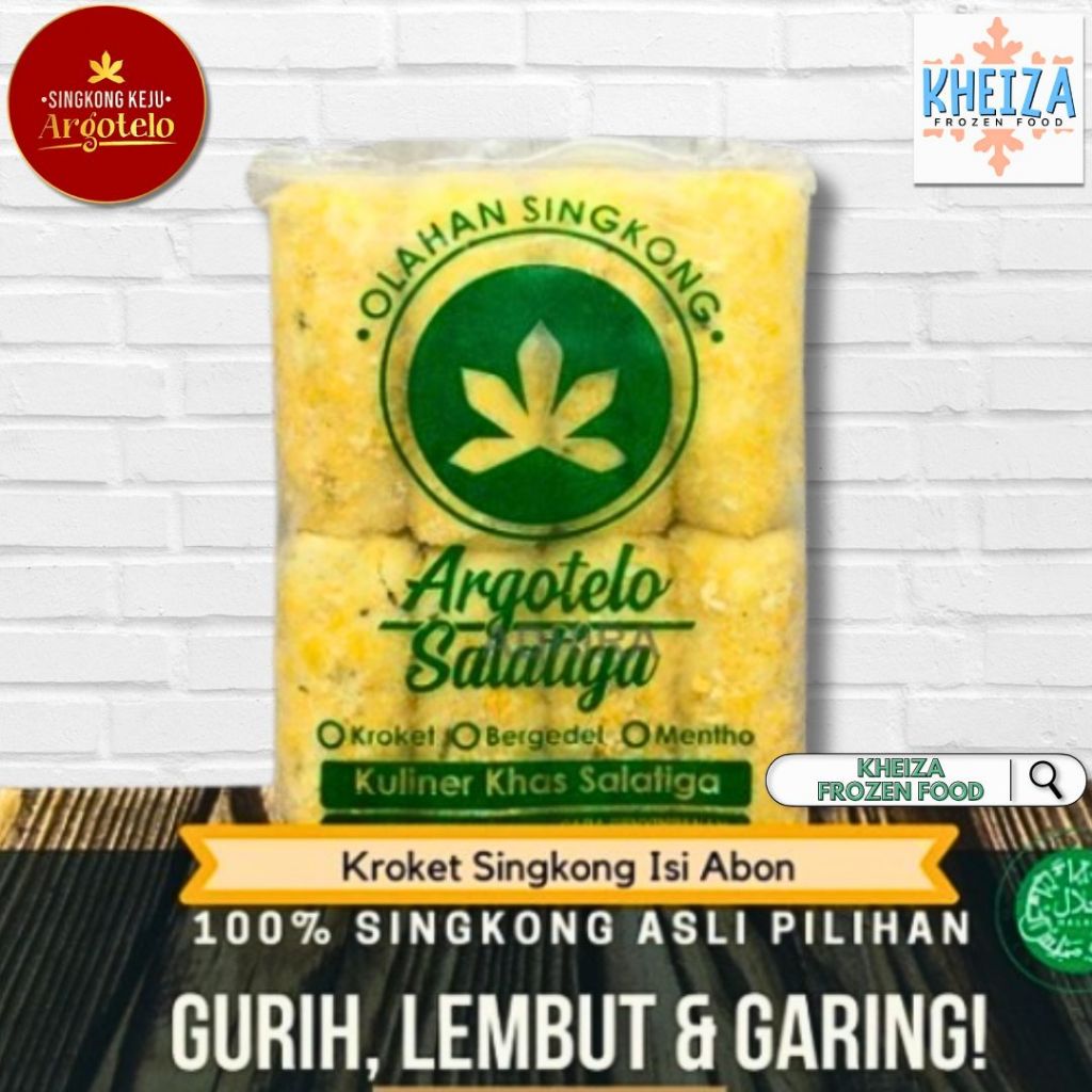

ARGOTELO Kroket Singkong isi Abon Frozen Oleh-Oleh - Kheiza Frozen