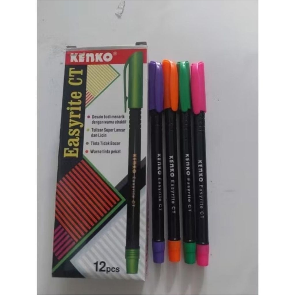 

BOX ISI 12] PULPEN KENKO EASYRITE GT BERKUALITAS / PULPEN KENKO / BALLPOINT / BOLPEN