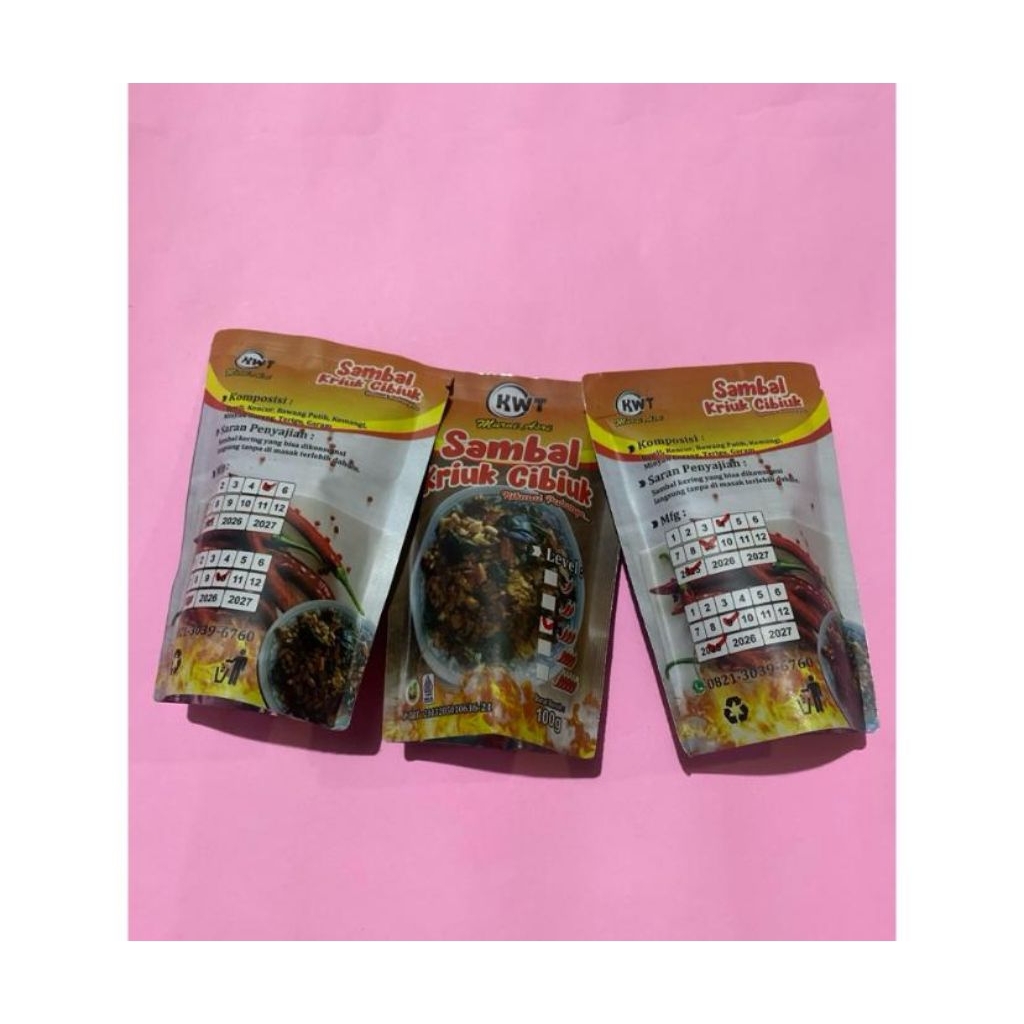 

SAMBAL KRIUK CIBIUK 100G - SAMBAL PEDAS GURIH KHAS GARUT, DENGAN LEVEL PEDAS PILIHAN