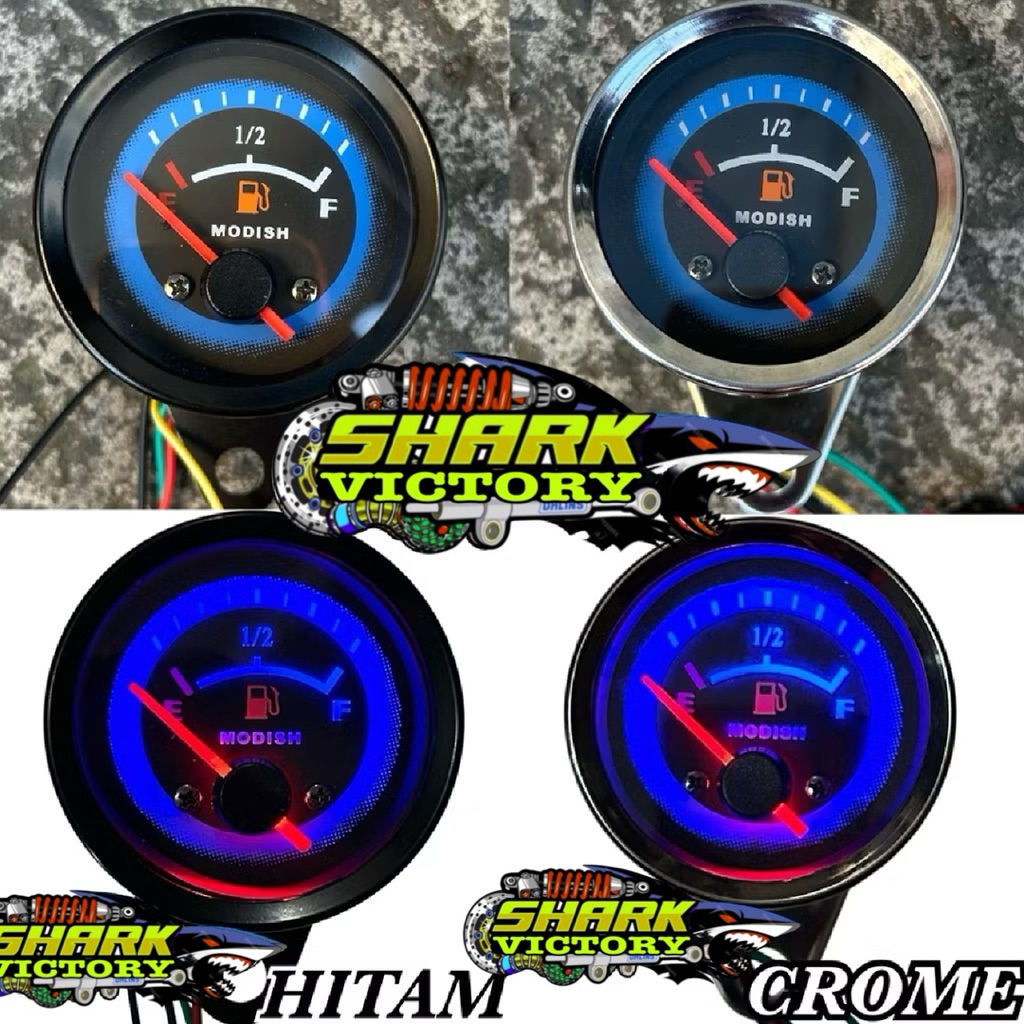 Ampere Bensin FUEL METER Led Jarum Ampere  Bensin Jarum Led Lampu Universal Fuel Meter Bensin Ampere