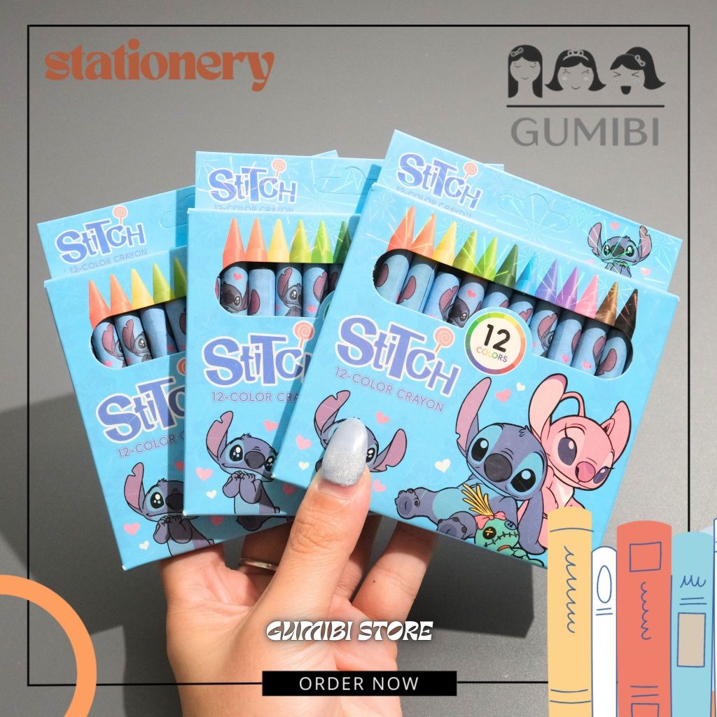 

KRAYON MINI STITCH ISI 12 WARNA CRAYON MINI KECIL STITCH TERMURAH GUMIBI STORE