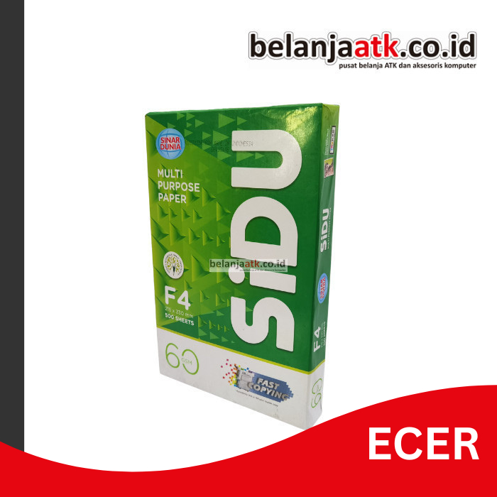

[RIM] Kertas HVS Putih Sidu F4 (Folio) 60 Gram