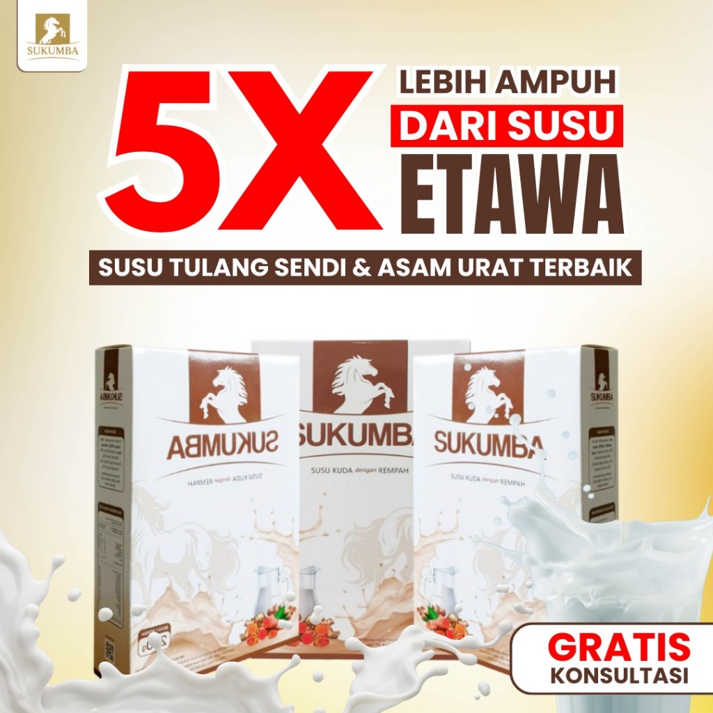 

Susu Bubuk Kuda Sumbawa - 5 Kali Lebih Efektif Atasi Nyeri Sendi dan Tulang Dibandingkan Susu Etawa - Susu Rendah Laktosa, Nyaman Di Lambung - Isi 200gr per box