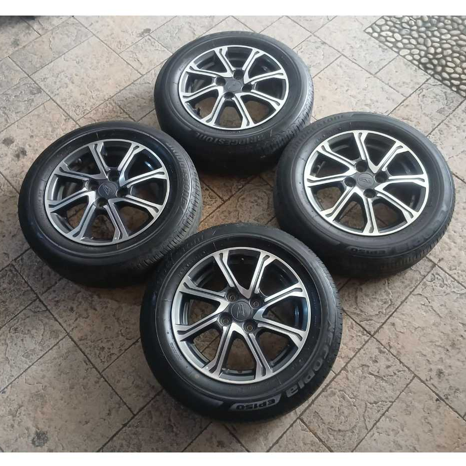 Velg Mobil Standart Sigra Ring 14 + Ban Bintik 175 65 R14 Second Like New Bisa Agya Ayla DLL