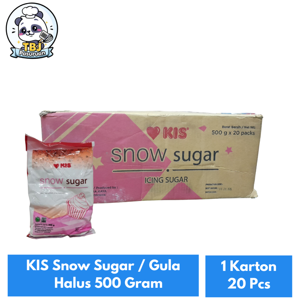 

KIS Snow Sugar / Gula Halus 500 Gram Kemasan 1 Karton Isi 20 Pcs