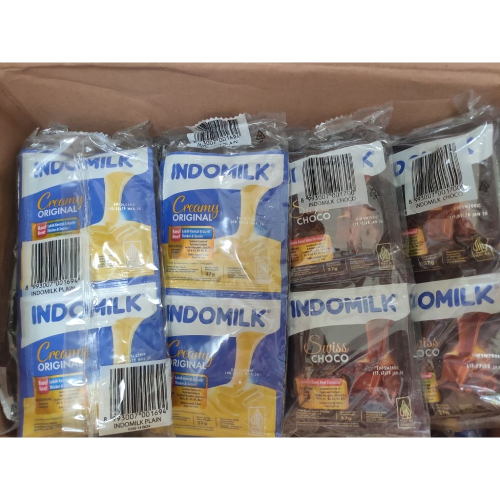 

1KARTON SUSU KENTAL MANIS INDOMILK SACHET 1 DUS ISI 20 RENCENG