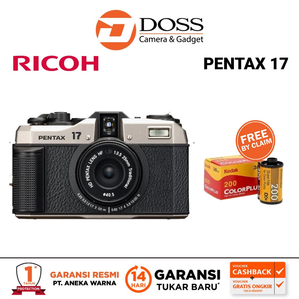Ricoh PENTAX 17 Compact Film Camera 35mm Half Frame Kamera Film