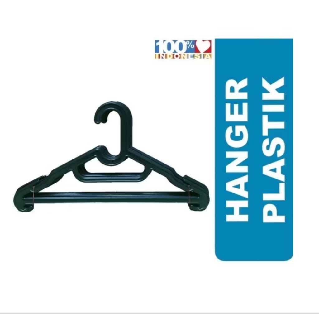 Hanger Laundry Gantungan Baju Plastik Hitam