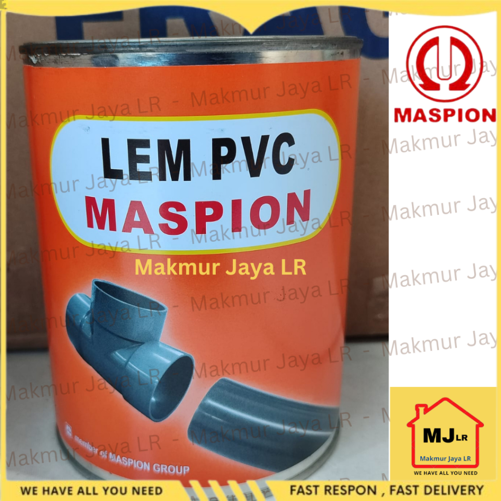 Lem Pipa PVC MASPION 1000 gram 1 kg / Lem pipa paralon pvc  / Lem PVC pralon