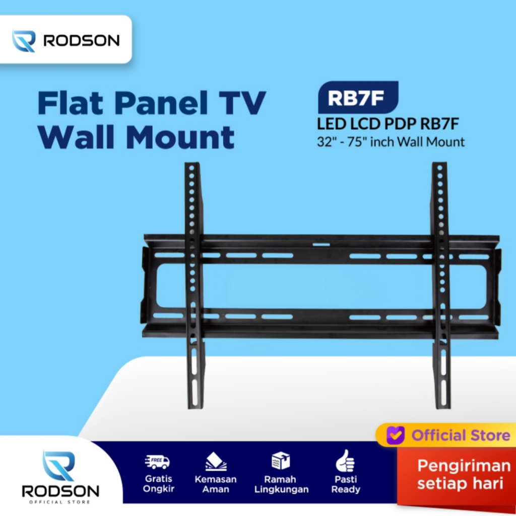 Bracket TV LED LCD Rodson RB7F 40 - 75 Inch Flat Panel TV Wall Mount