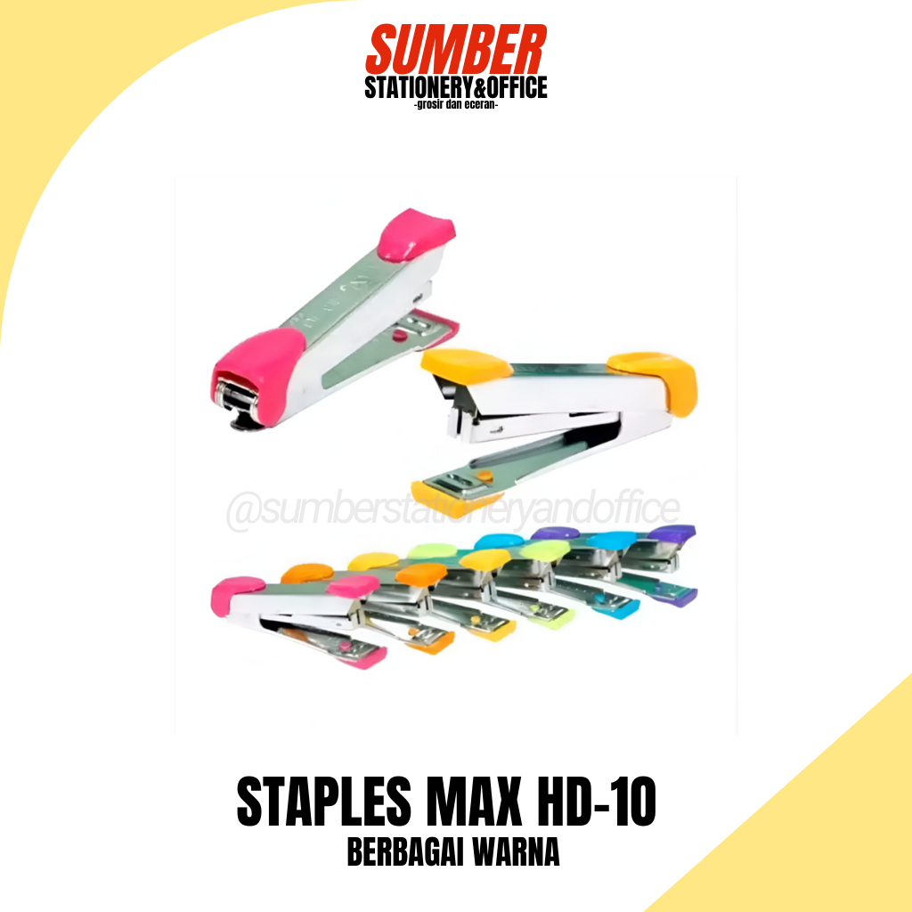 

Stapler Max HD-10 (S-M-HD10) - Heavy Duty untuk Kertas Tebal [1 Pcs]