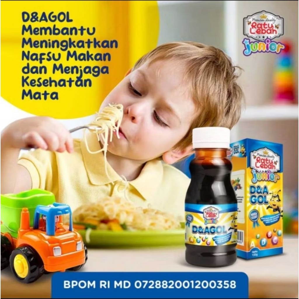 MADU ANAK Ratu Lebah Junior DHA GOLD Plus Omega 3 DHA GOLD Ratu Lebah isi 150 gr • Madu Nafsu Makan 