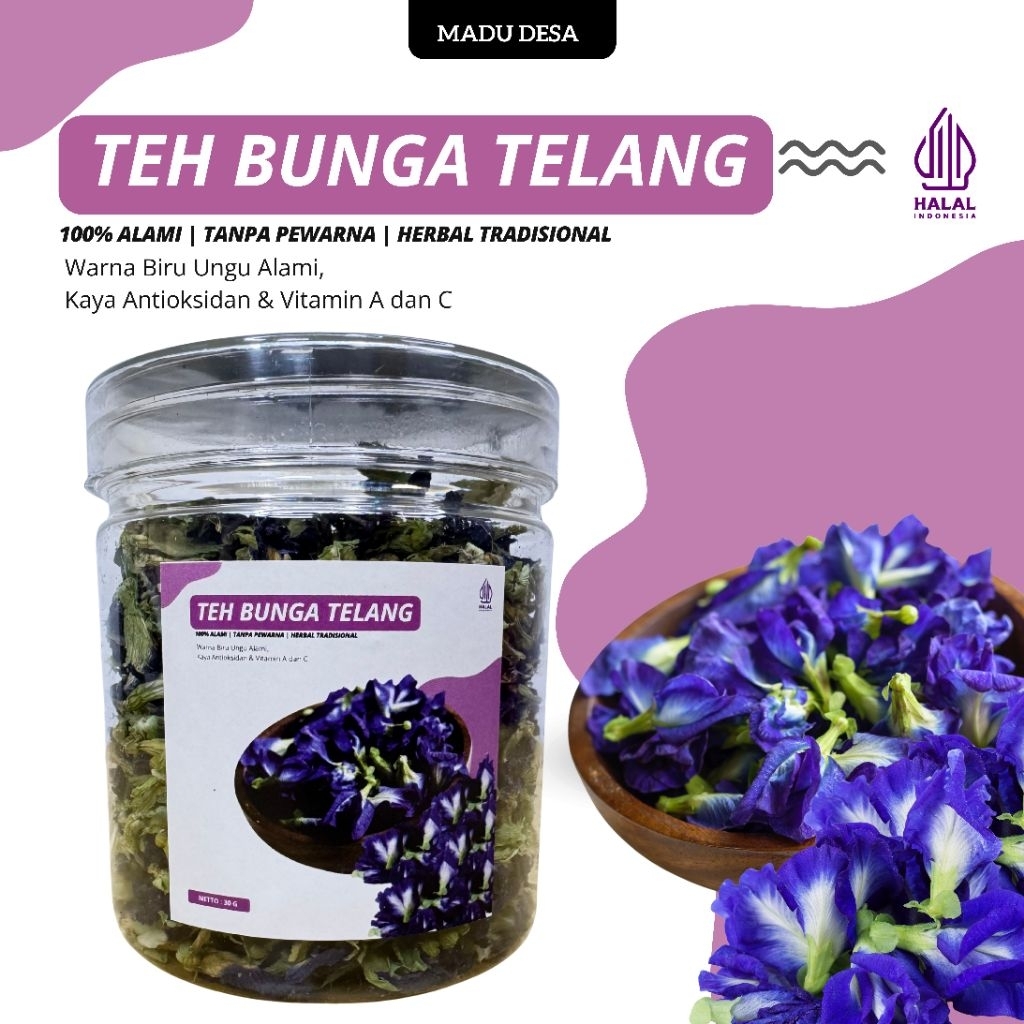 

Bunga Telang Kering 30 Gram Bunga Telang Kering Premium Organik