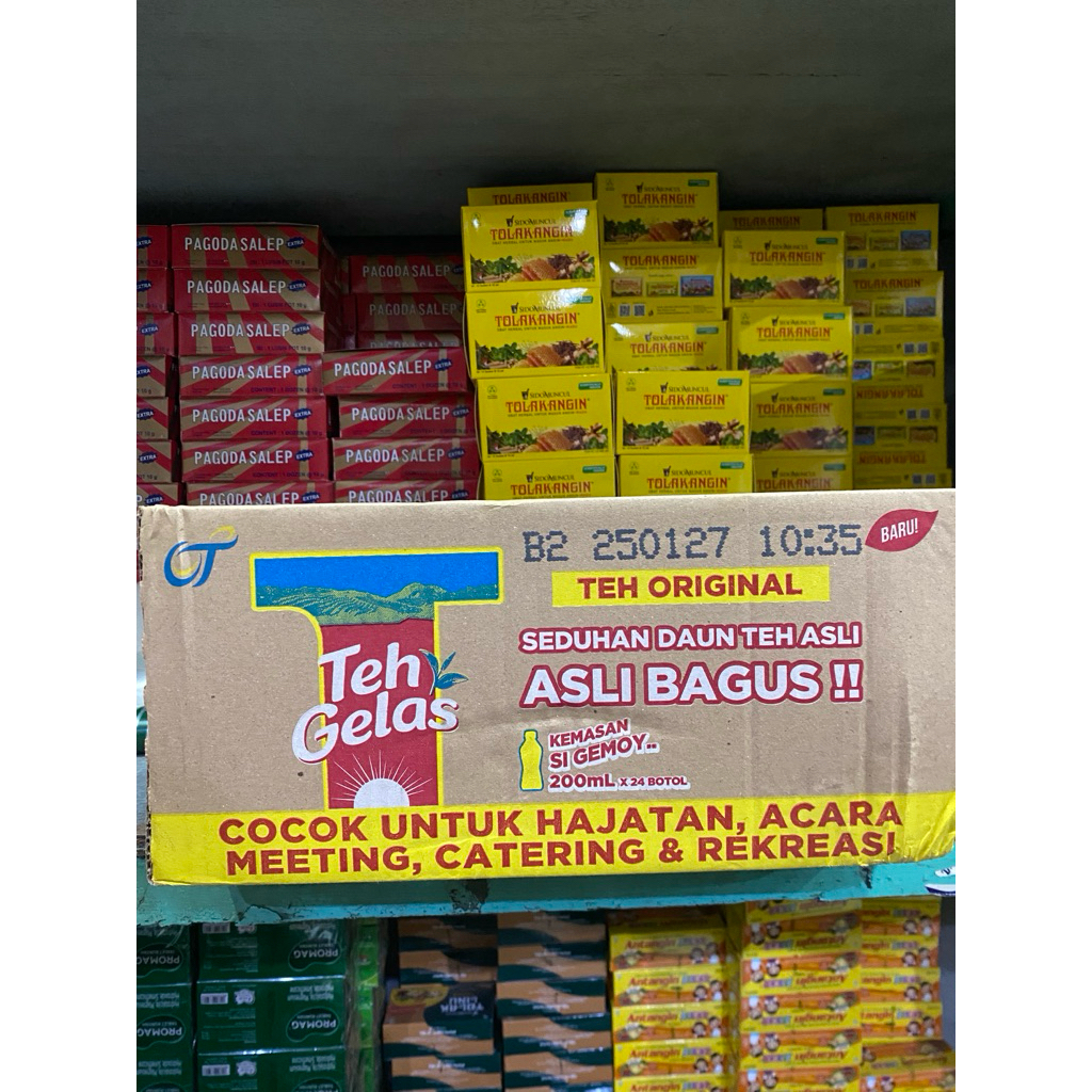 

TEH GELAS BOTOL 200ML 1 DUS ISI 24 BOTOL ❗️(HARGA TERMURAH)❗️