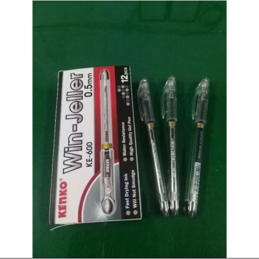 

PER PCS] KENKO WIN KE-600 GEL WIN JELLER HITAM 0.5MM BERKUALITAS / PULPEN CAIR / BALLPOINT GEL / PULPEN MURAH BERKUALUTAS
