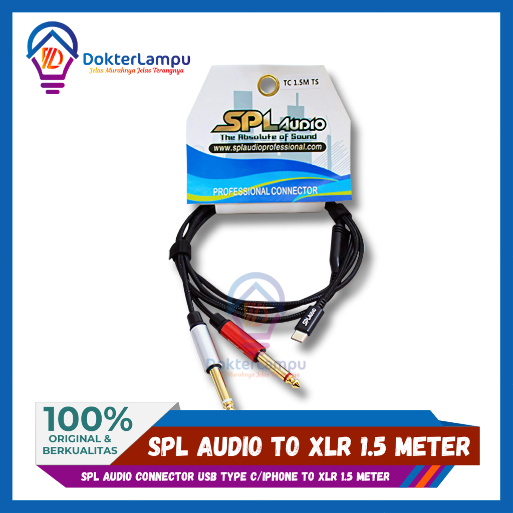 SPL Audio Connector usb Type C/IPHONE to XLR 1.5 meter