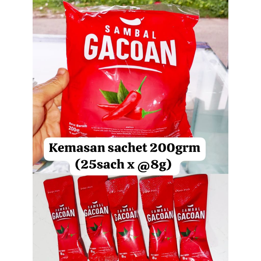 

Saos Sambal Gacoan Sachet 200g (25sachet @8g)