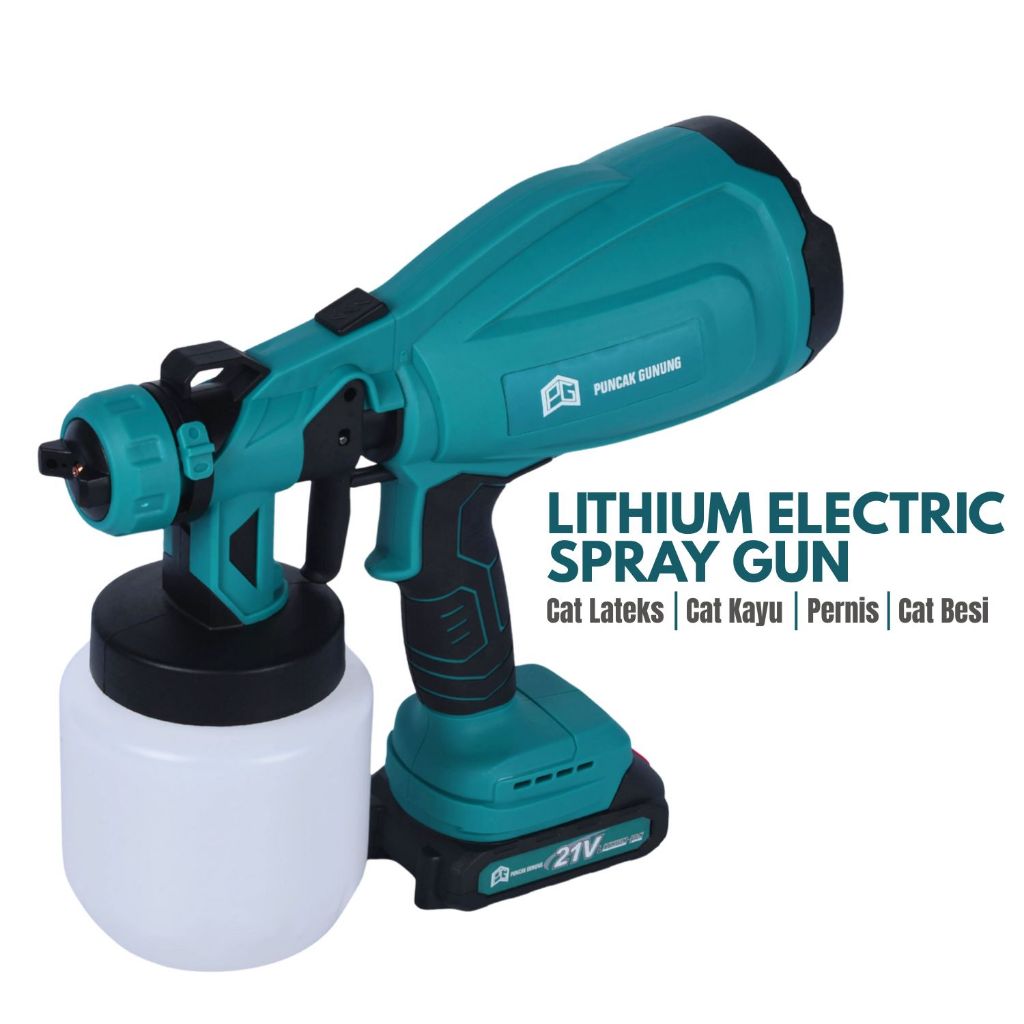 PROMO Mesin Cat Semprot Spray Gun 800ML Paint Elektrik Alat Semprotan Tembok Baterai Portable -G10A1