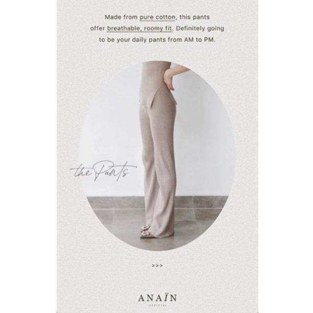 PRELOVED -  ANAIN COSTA TAUPE (PANTS ONLY) XS/S