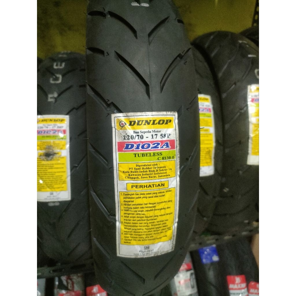 dunlop d102a 120/70-17 tubles