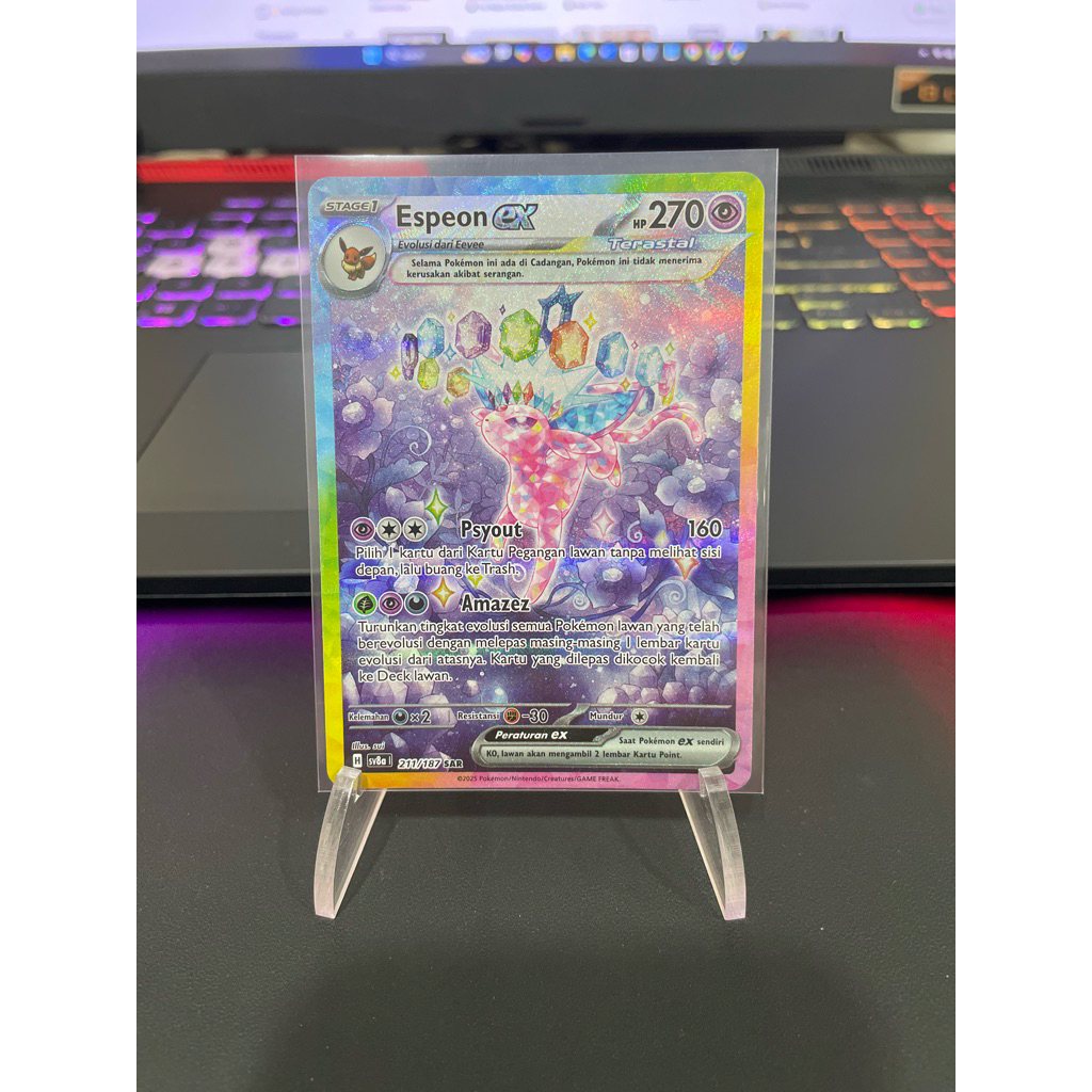 Pokemon TCG Indonesia sv8a Espeon ex 211/187 SAR