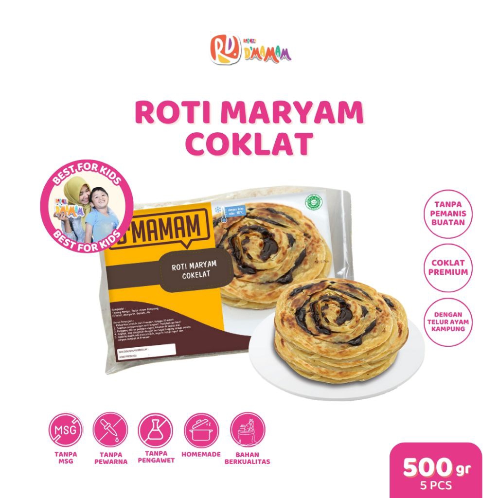 

DMAMAM Solo Roti Maryam Coklat 500g Camilan Homemade Anak MPASI Non MSG BPOM HALAL