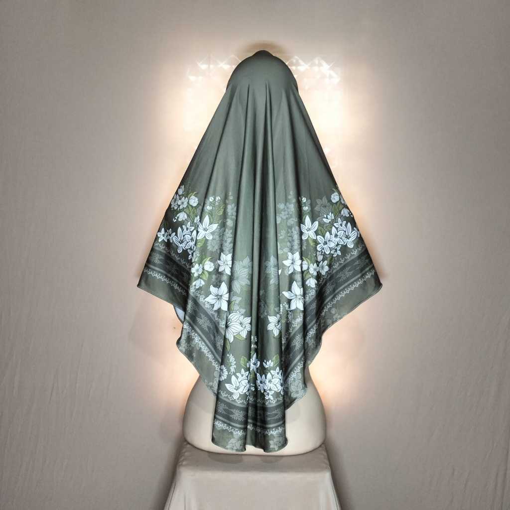 Aleeya - Hijab Jilbab Kerudung Instan Bergo Motif Bunga Printing Jersey Premium