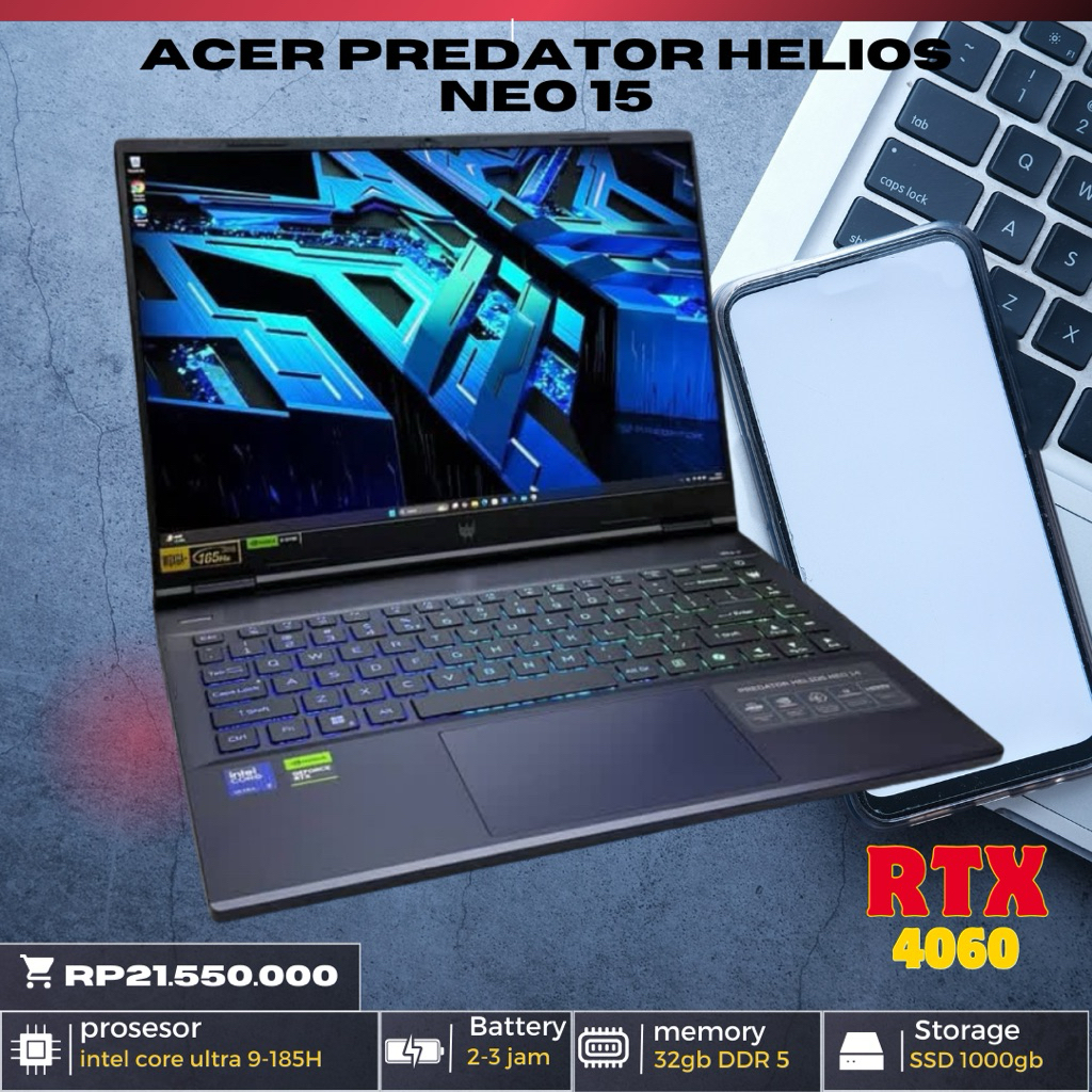 LAPTOP GAMING  ACER PREDATOR HELIOS NEO 15