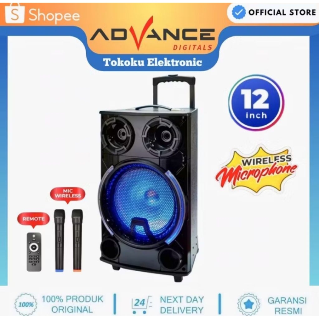 SPEAKER PORTABEL ADVANCE 12 INCI K1212N