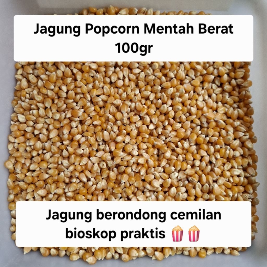 

[SALE] Jagung popcorn mentah 100gr jagung berondong cemilan bioskop praktis snack popcorn bahan popcorn cemilan termurah halal indonesia harga promo sale termurah