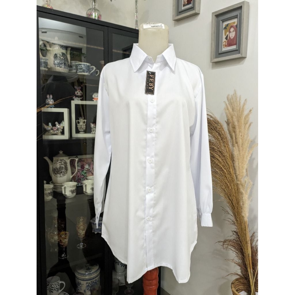 Kemeja Semi Tunik Wanita Bahan Toyobo