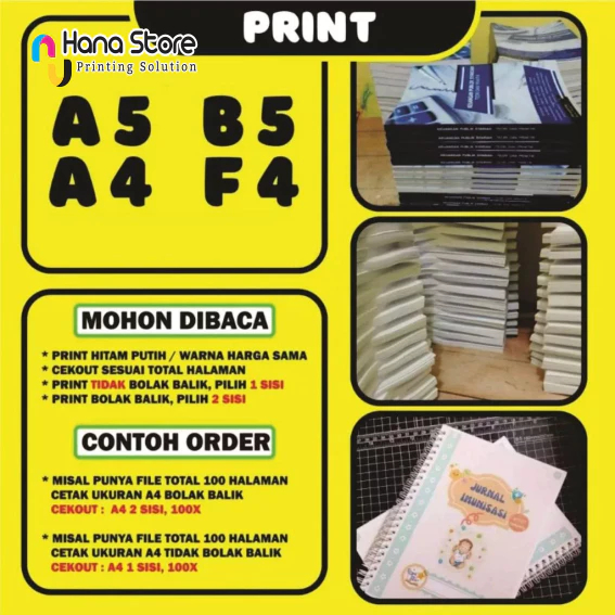 PRINT HVS A5 B5 A4 F4 80 GSM / print A5 / print B5 / print A4 / print F4 / print hvs / print murah