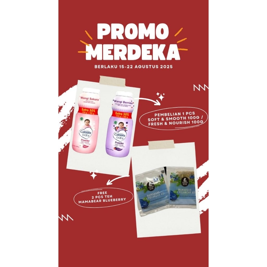 Cussons Baby Powder Bedak Bayi Tabur 100g , 200g Cusson bedak bayi